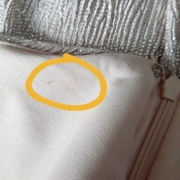 CALVIN KLEIN Metallic Shimmer Long Sleeve Dress Sz 8 - Picture 12 of 12